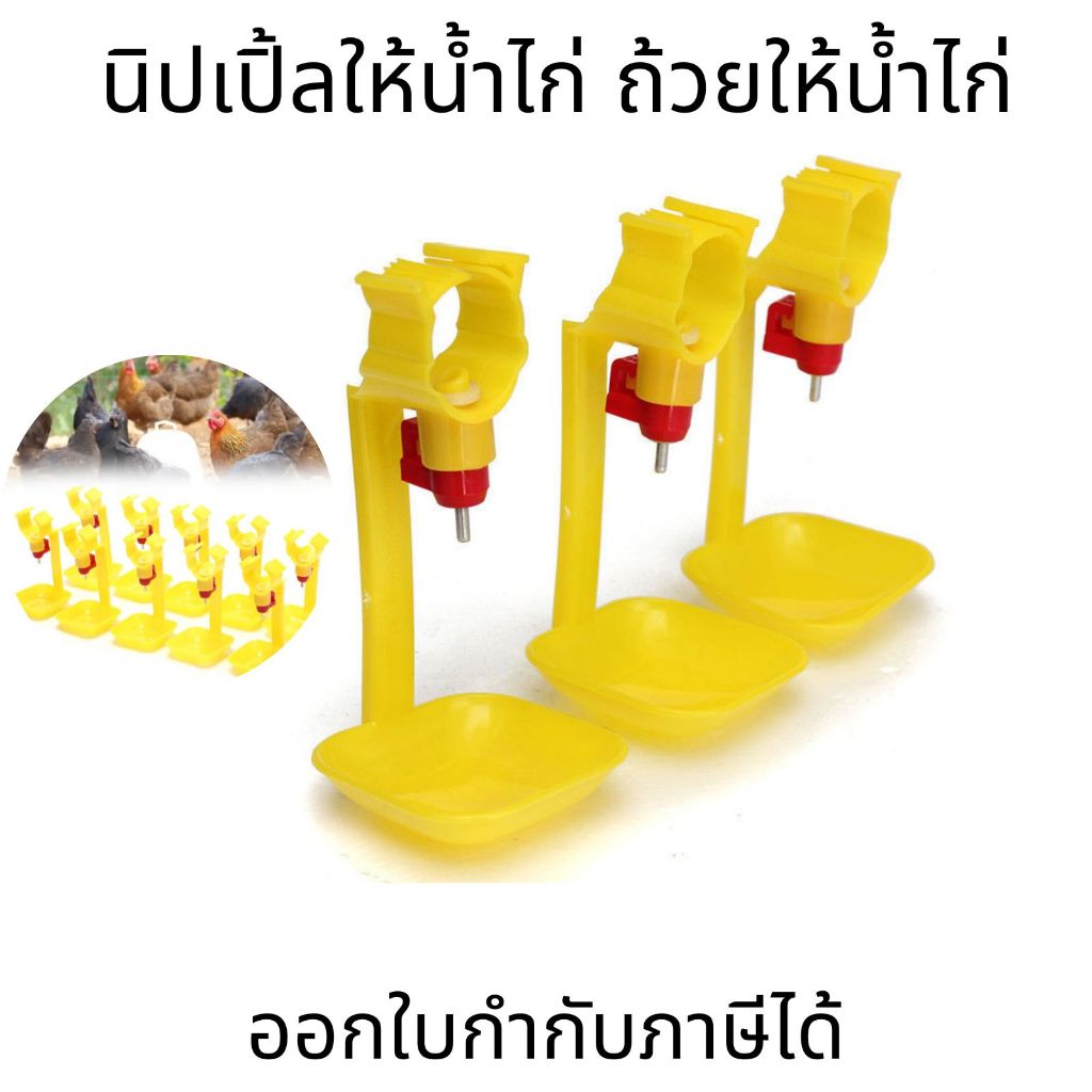 นิปเปิ้ลให้น้ำไก่ ถ้วยให้น้ำไก่ อุปกรณ์ให้น้ำ อุปกรณ์ฟาร์มไก่ ขนาด6หุน พร้อมส่ง