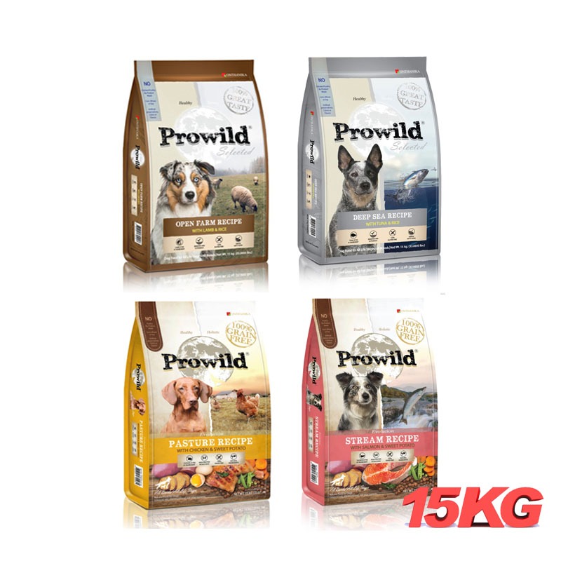 Prowild อาหารสุนัข เกรดซุปเปอร์พรีเมียม ขนาด 15kg
