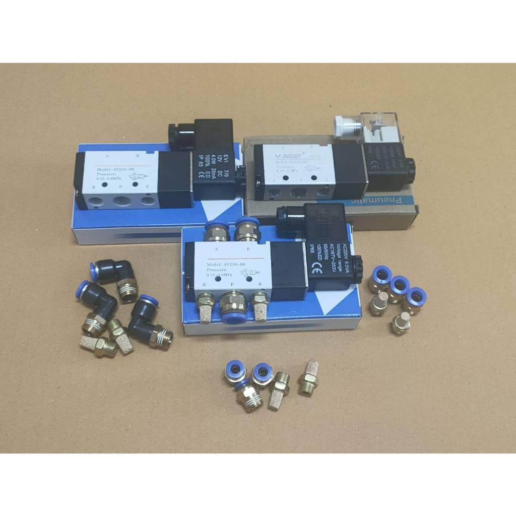 โซลินอยด์ โซลินอยด์ วาล์ว 12V 24V 220V โซลินอยด์4v210-08