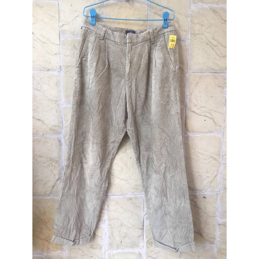 กางเกงผ้าลูกฟูกสไตล์วินเทจ แบรนด์ DOCKERS Men's Corduroy Relaxed Fit Pants