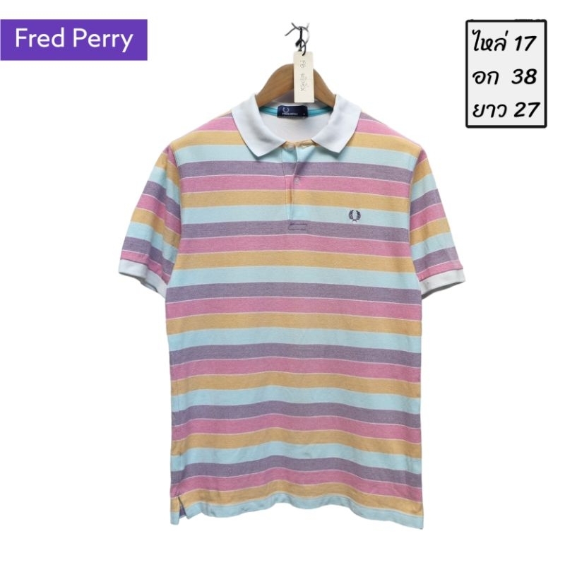 Fred Perry​  เสื้อมือสอว​ ผู้ชาย อก​ 38​ สภาพดี