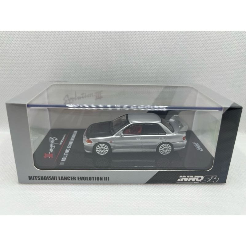 Mitsubishi EVO3 สีเทาฝาดำ สเกล1:64ยี่ห้อinno64