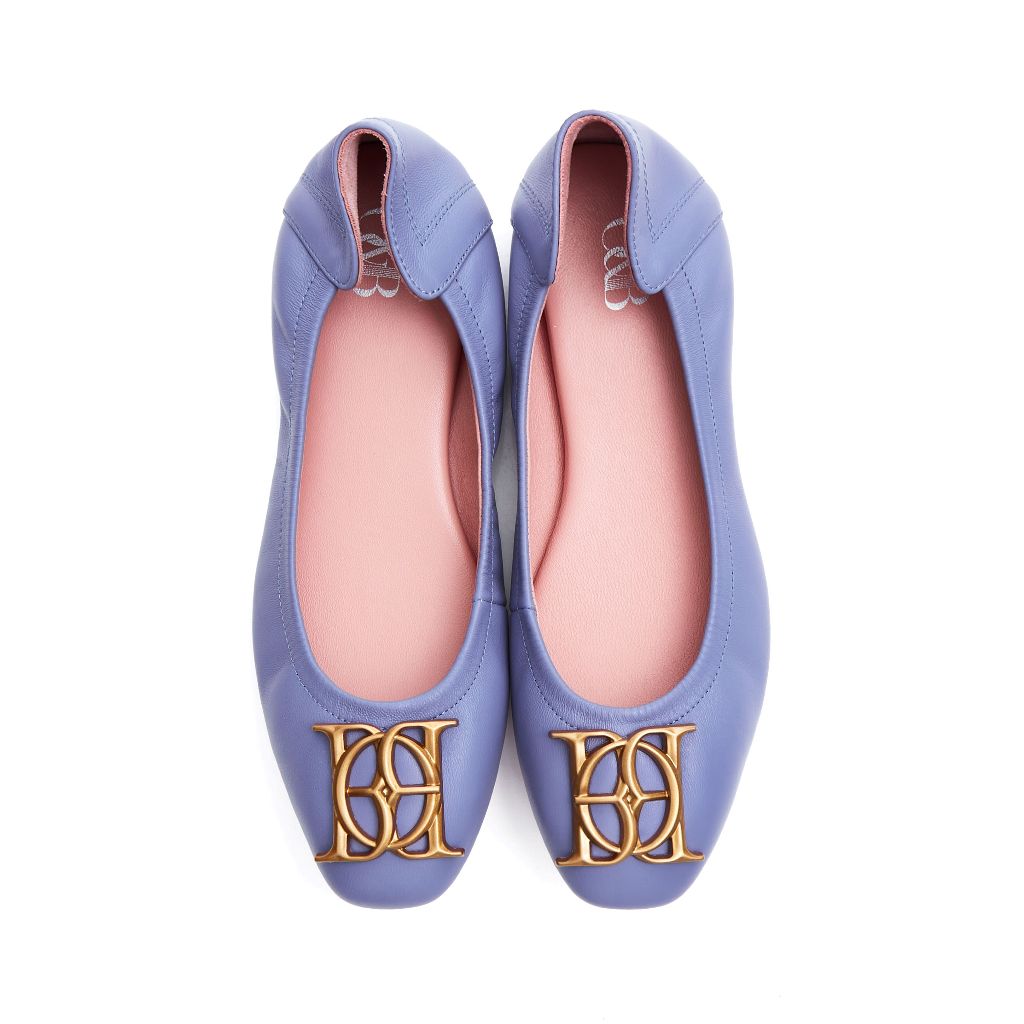 O&B รองเท้าหนังแกะ รุ่น AUDREY CREST IN AMETHYST PURPLE-11087CS32624F_S4PPXX