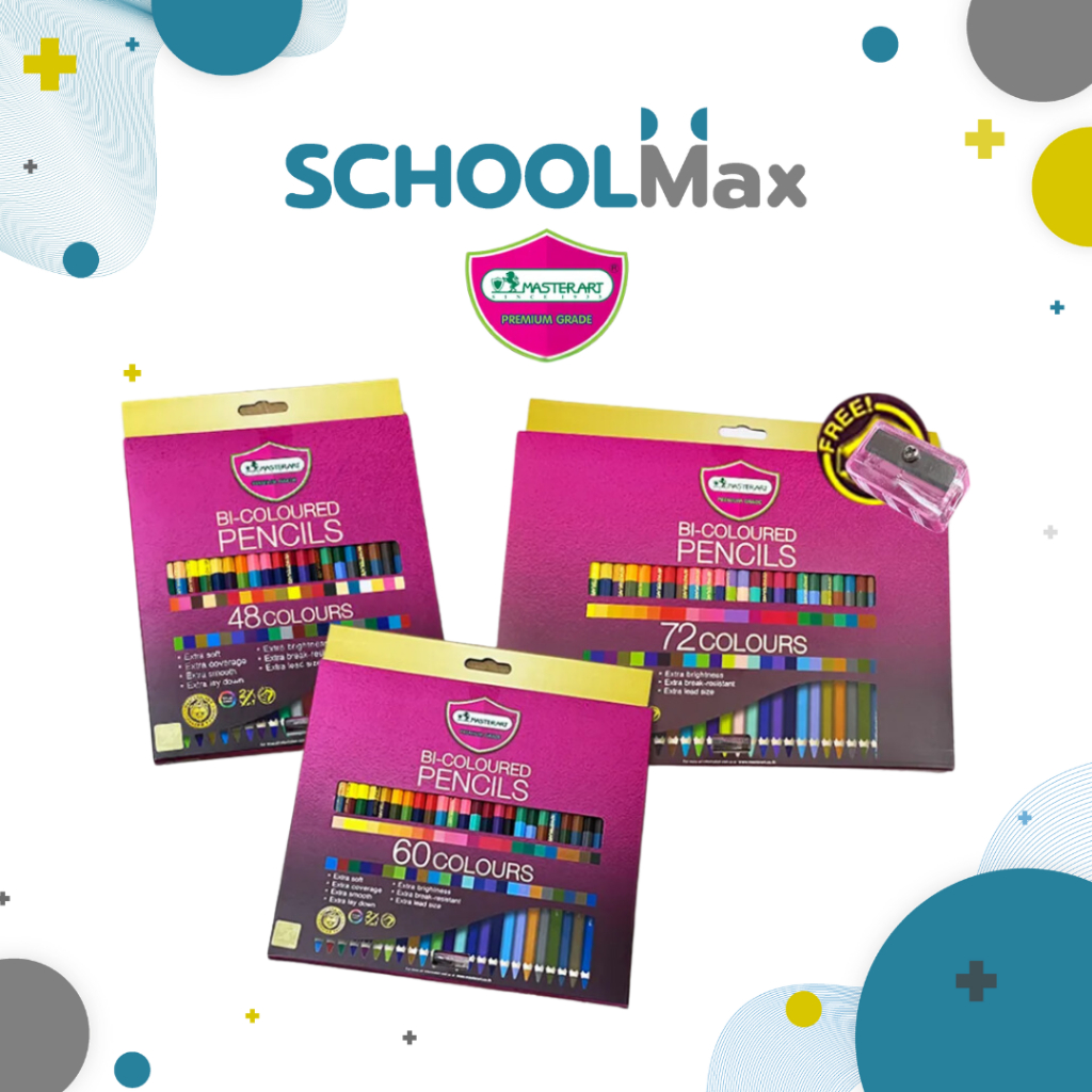 สีไม้ BI-Colored 2หัว สีไม้ BI-Colored 2หัว ดินสอสีนุ่มลื่น Premium 48สี 60สี 72สี จาก Master art / แพ็คจาก Master art /