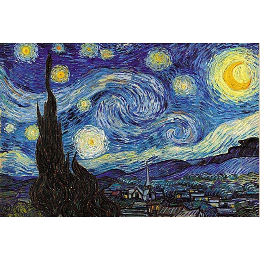 พร้อมส่ง จิ๊กซอว์ 1000 ชิ้น The Starry Night Jigsaw Puzzle ตัวต่อ ปริศนา รูปภาพ ของเล่นสำหรับเด็ก ผู้ใหญ่