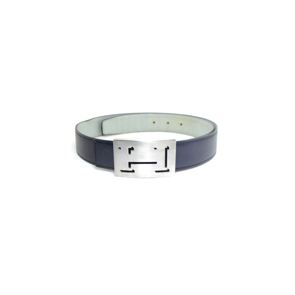 เข็มขัด Hermes Reversible Belt (noir/grey) sz 85 34 มือ 2 ของแท้ 100%