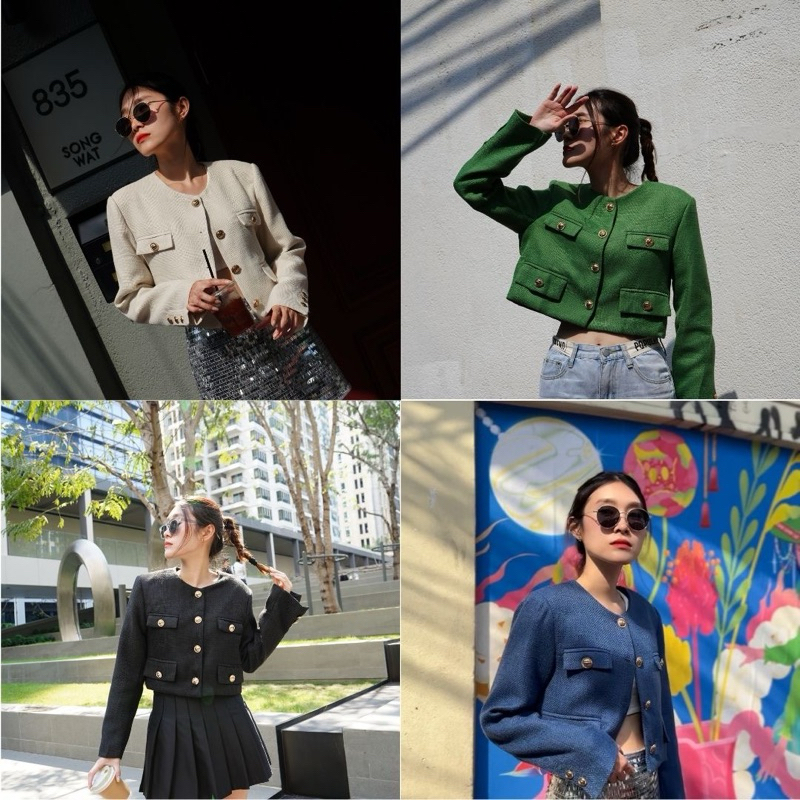 (ลดสูงสุด 300.- Shopee VDO) TWOMORROW l Tweed Jacket เสื้อคลุม ผ้าทวีต สวยตาแตกที่สุด!