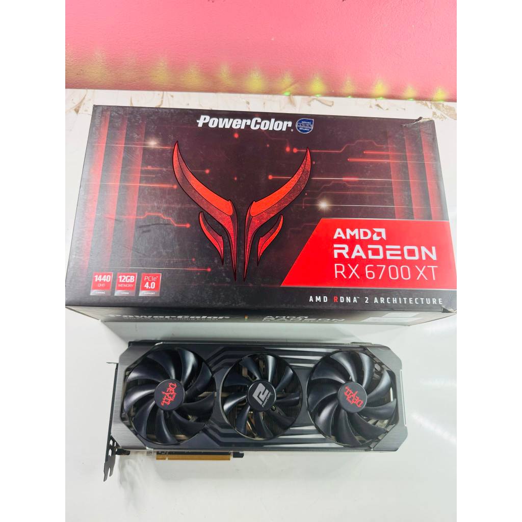 ขายการ์ดจอมือสอง POWER COLOR RED DEVIL AMD RADEON RX 6700XT 12GB GDDR6