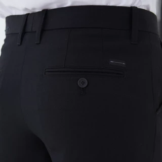 ARROW กางเกงทำงาน ทรง Slim fit ( ทรงเข้ารูป ขากระบอกเล็ก ) แบบไม่มีจีบ สีดำ MSCS801A5-BL