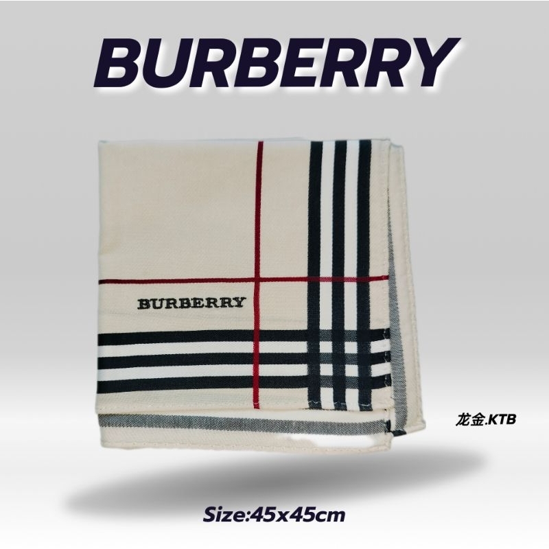 ผ้าเช็ดหน้าBurberryแท้ญี่ปุ่นมือสอง
