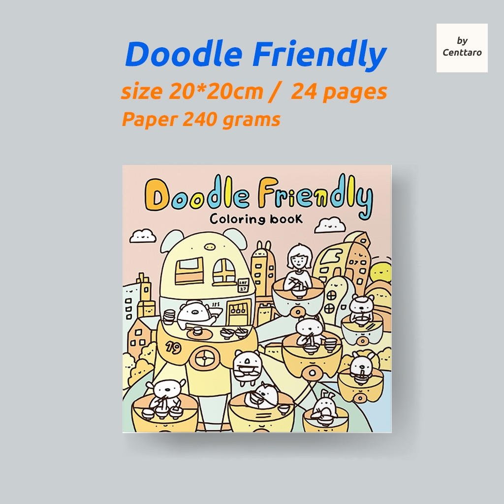 (สินค้าฝากขาย) Doodle friendly สมุดระบายสี