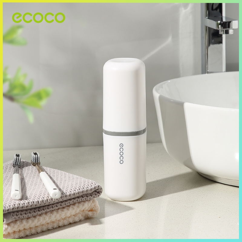 Ecoco ชุดกล่องแปรงสีฟัน ถ้วยใส่แปรงสีฟันแสนสะดวก ถ้วยน้ำยาบ้วนปาก กล่องใส่แปรงสีฟัน
