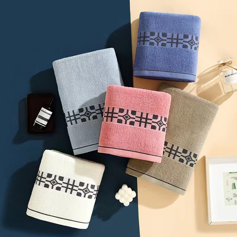 ผ้าเช็ดตัวผ้าขนหนูเกรดพรีเมี่ยมขนาด70*140ซม ผ้าขนหนู cotton ผ้าเช็ดตัว cottonซับบน้ำดี （น้ำหนัก: 350กรัม）
