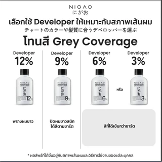 Nigao นิกาโอะ ครีมเปลี่ยนสีผม 100ml. ไฮ 150มล. #ปิดผมขาว ไม่มีแอมโมเนีย