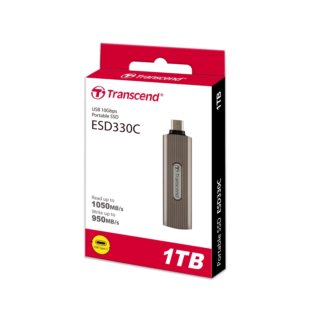 Transcend External SSD miniature 1TB : ESD330C : USB Type-C connector - รับประกัน 5ปี - มีใบกำกับภาษี-TS1TESD330C