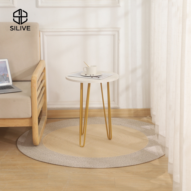 Silive Shop พรมฝ้าย carpet ขนาด80/120/150 พรมปูพื้น ทรงกลม  พรมปูพื้นห้อง #GD-BC - รูปที่ 3