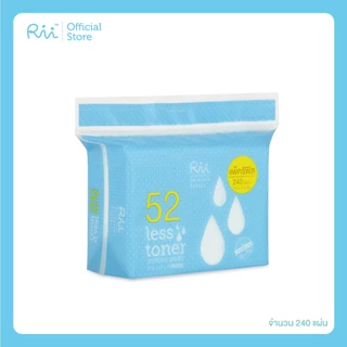 (แพ็คคู่) Rii 52 Less Toner Cotton Pad 240 Pcs (Refill)