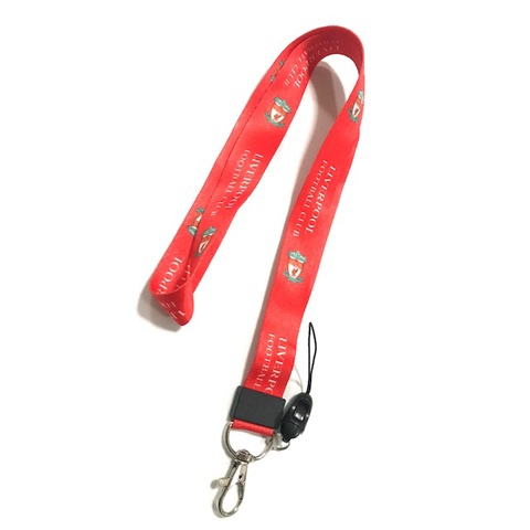 LVP R สายคล้องคอ สายคล้องบัตร ห้อยโทรศัพท์ ลาย LVP ลิเวอร์พูล น่ารัก มีก้ามปู มีห่วงเล็ก ถอดได้ ขนาด