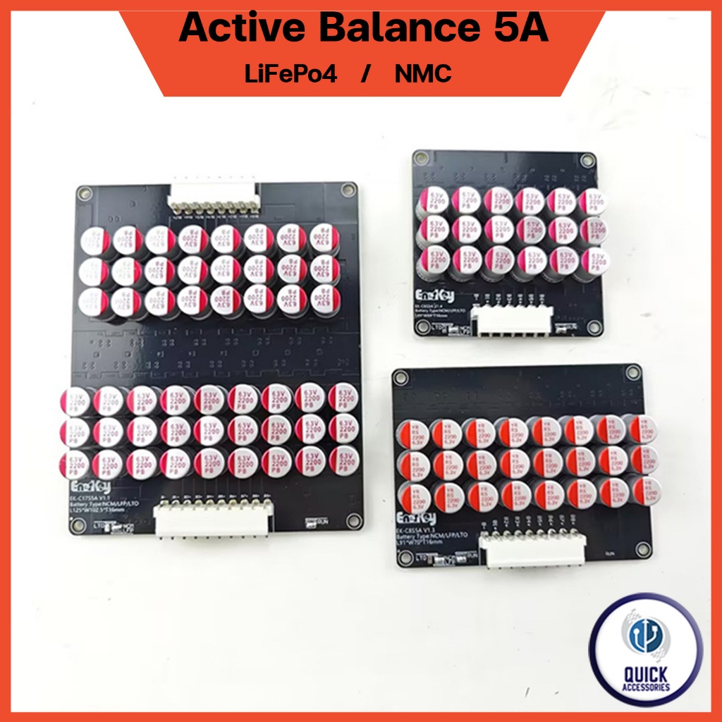 Active Balance 5A บอร์ดเเอคทีฟบาลานซ์ 3s 4s 6s 8s 10s LiFePo4 NMC LTO Li-ion แอคทีฟ บาลานซ์
