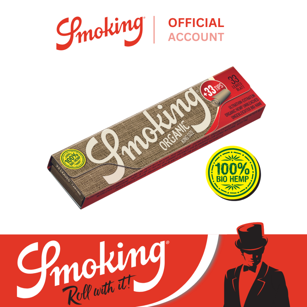 กระดาษมวน Smoking paper Organic KS + 33 Tips ( 1 pack )