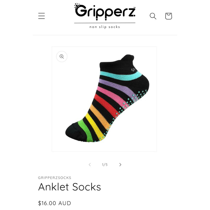 gripperz Active anklet grip socks