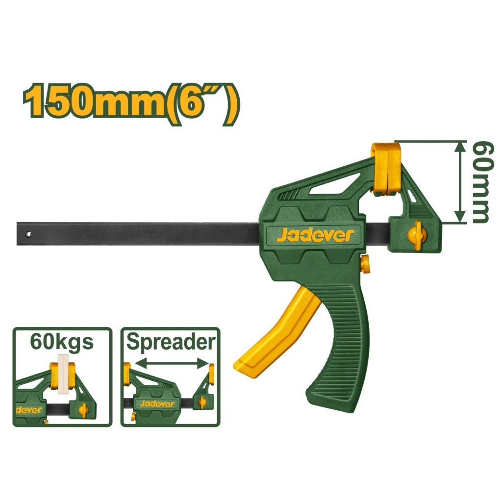 JADEVER ปากกาจับชิ้นงานชนิดมือกด 6" 60x150 รุ่น JDCP4306 / 12" 60x300 รุ่น JDCP4312 / 18" 60x450 รุ่น JDCP4318