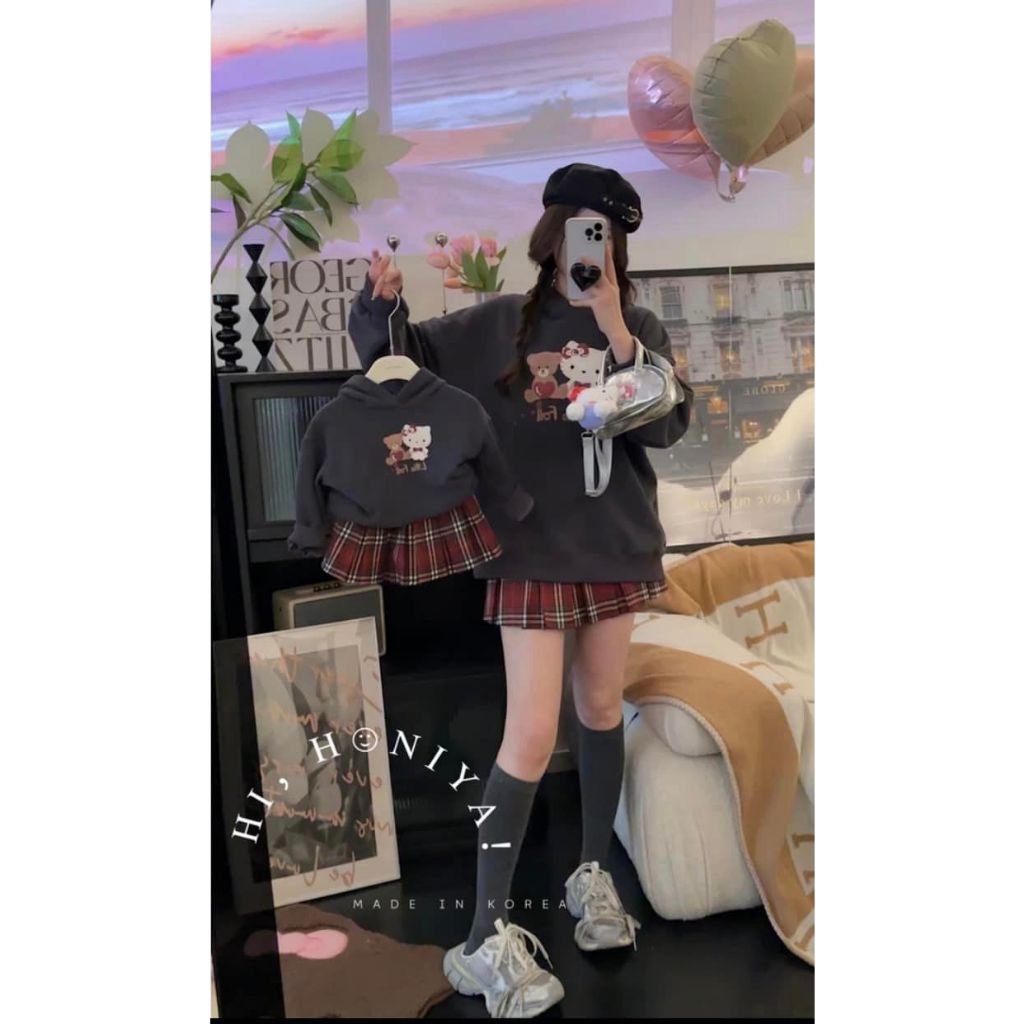 พร้อมส่ง KITTY SET ชุดคู่แม่ลูก