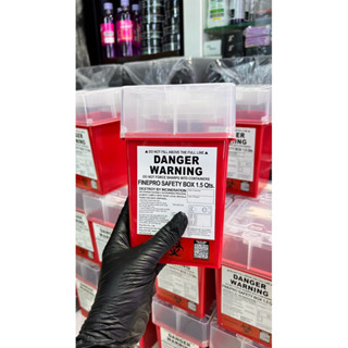 ถังขยะทิ้งเข็ม สำหรับทิ้งเข็มสักที่ใช้แล้ว  ถังทิ้งเข็มติดเช…