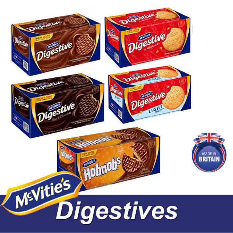 Mc vitie’s Digestive dark/milk chocolate 200g. แม็ควิตี้ ไดเจสทีฟบิสกิต เคลือบ ดาร์ก / มิลค์ช็อกโกแล
