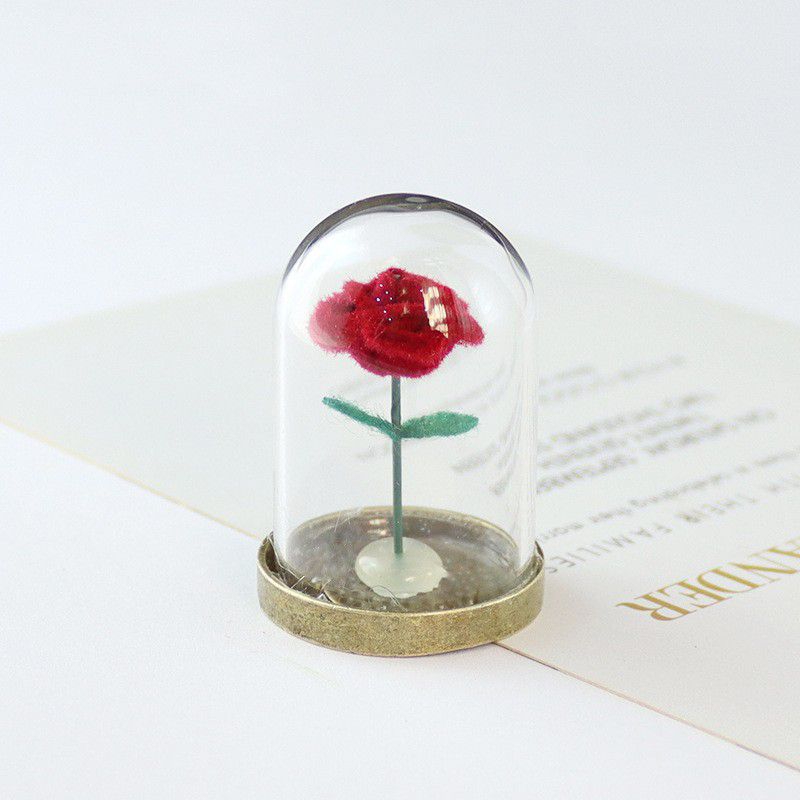 พร้อมส่ง โหลแก้วกุหลาบ วาเลนไทน์ ของขวัญ คู่รัก กุหลาบในโหล สูง4เซน แทนใจ