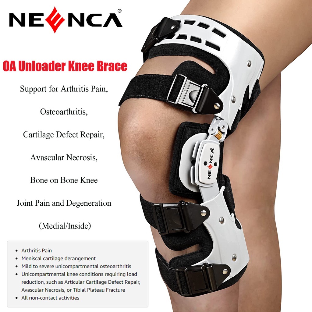 (1 ชิ้นหลุดโกดัง)NEENCA Unloader ROM สายผ้ารั้งเข่า(Hinged knee brace)สำหรับ ACL, MCL, PCL Injury - Orthosis Stabilizer