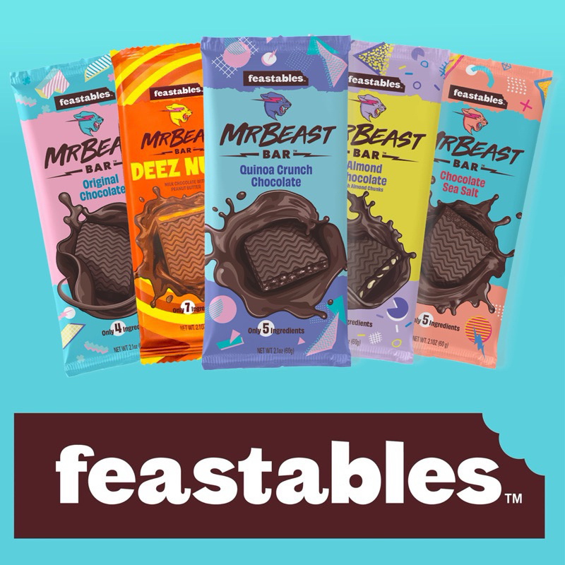 Feastables MrBeast Chocolate Bar 🍫 นำเข้าจาก Australia🇦🇺