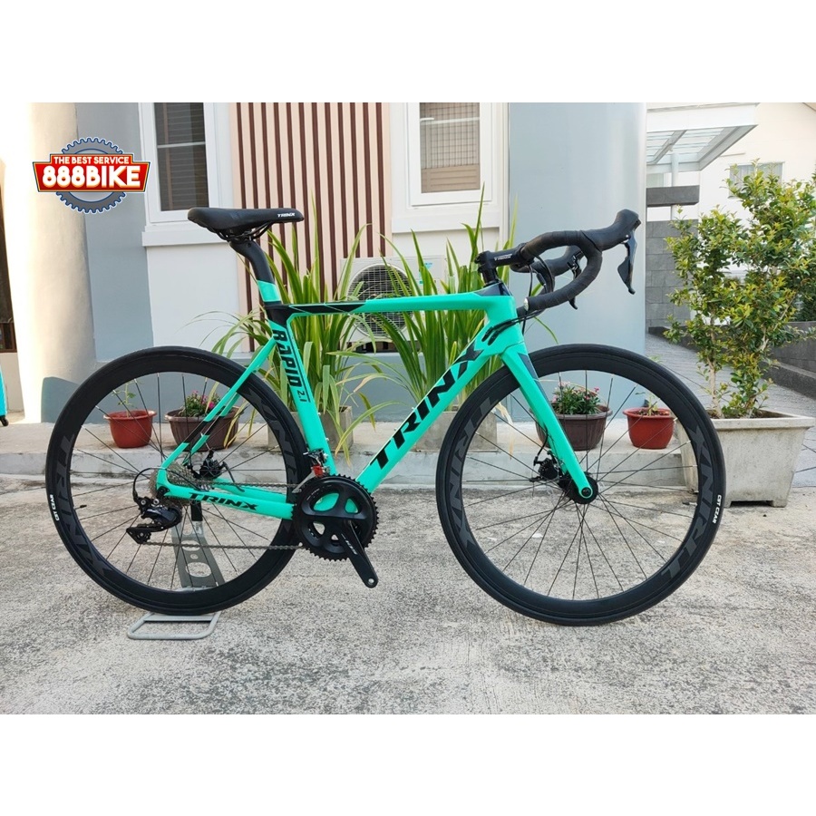 จักรยานเสือหมอบ TRINX RAPID 2.1 DISC Road bike Carbon, 2*11 speed 105 SHIMANO ล้อ 700C, 2020 (ดิสสาย)