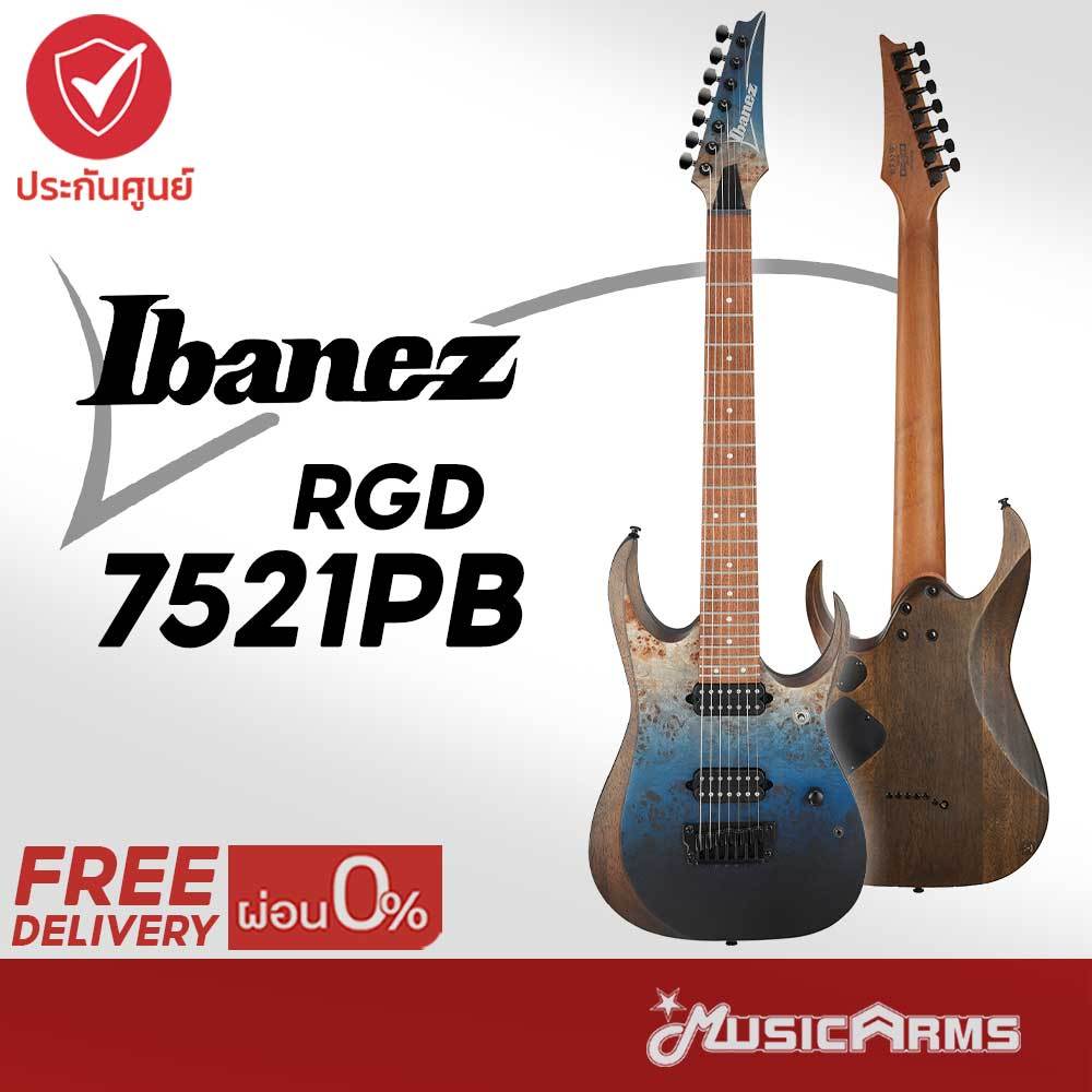 Ibanez RGD7521PB กีต้าร์ไฟฟ้า Electric Guitar กีต้าร์ไฟฟ้า 7 สาย รับประกันศูนย์ Music Arms