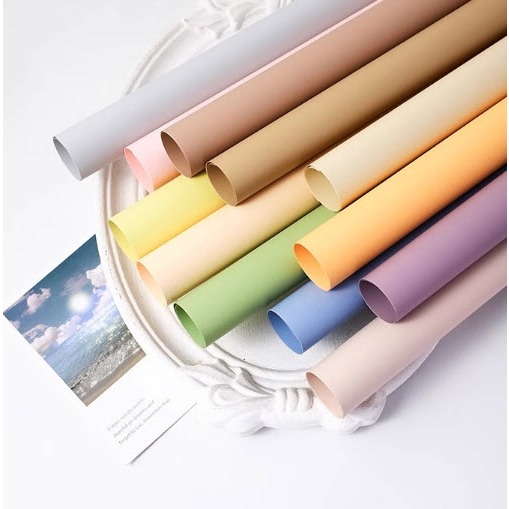 กระดาษห่อช่อดอกไม้ กันน้ำ สีทึบ พลาสเทล สไตล์เกาหลี
