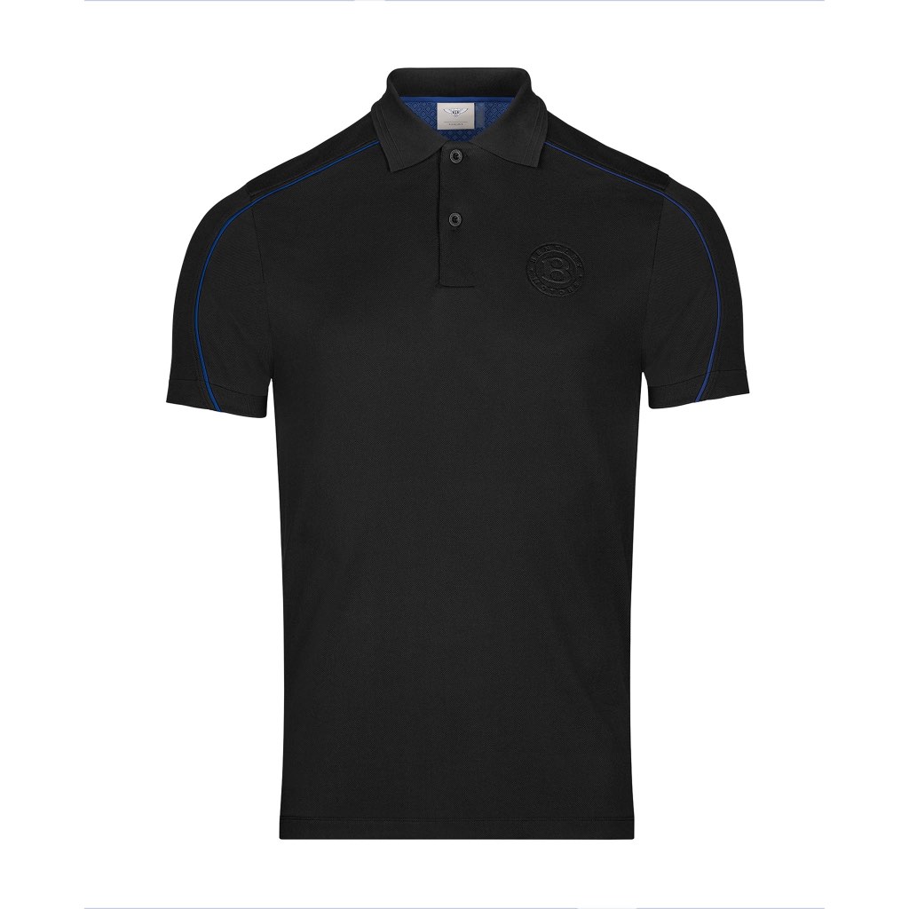 Mens Polo Shirt ( Tonal Bentley B emblem embossed logo on the chest )