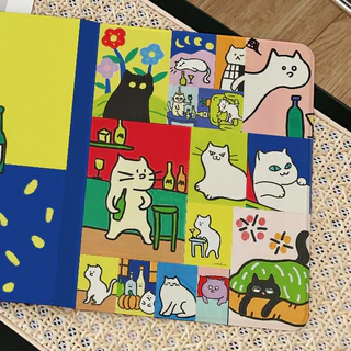 🌻24 ชั่วโมง🌻เคสไอแพด KITTY drink Gen12 Air6 gen11 เคส iPad party Gen8 AIR6/7Case iPad มีที่เก็บปากกา
