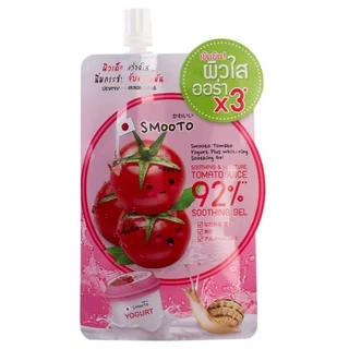 💧🍅 สมูทโตะ โทเมโท โยเกิร์ต พลัส ไวท์เทนนิ่ง ซูทติ้ง เจล Smooto Tomato Yogurt Plus Whitening Soothing Gel 50กรัม