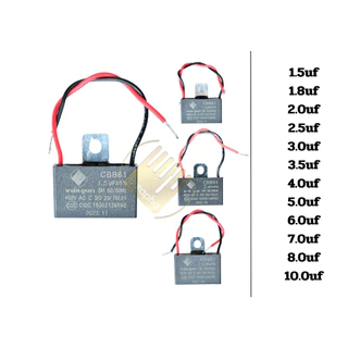 คาปาซิเตอร์พัดลม CBB61 450V 1uF-4uF ใช้ได้ทุกยี่ห้อ อะไหล่พัดลม