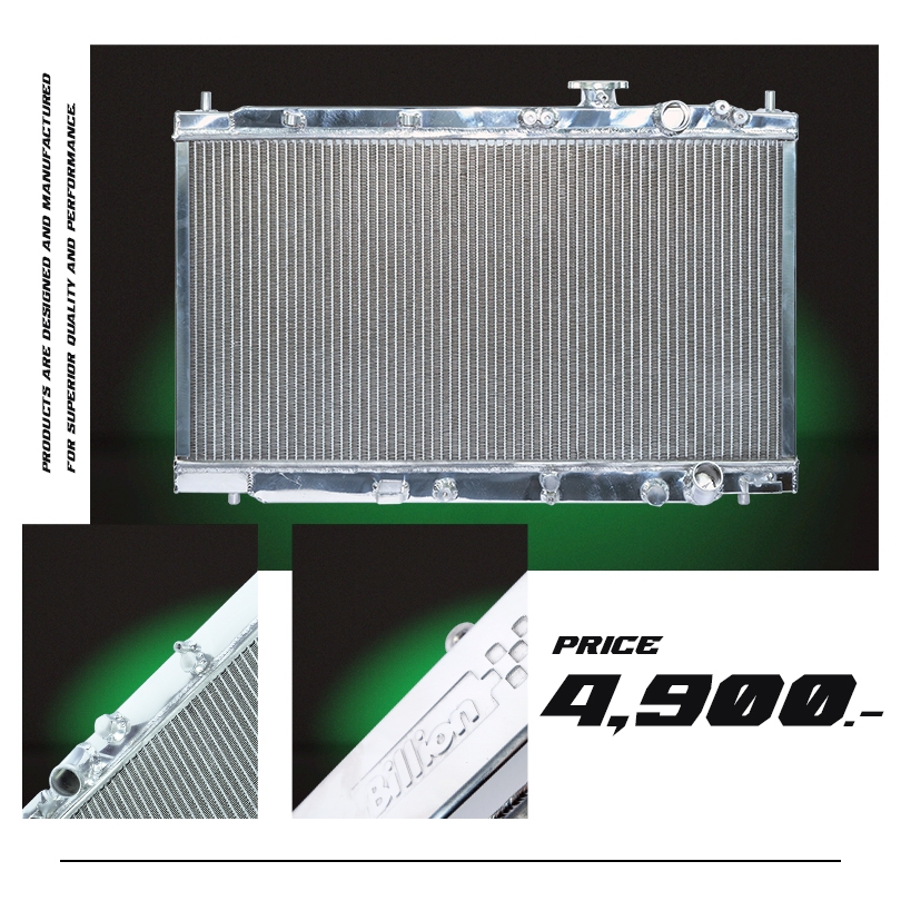 BILLION 2-ROW FULL ALUMINUM RADIATOR COMPATIBLE WITH HONDA INTEGRA DC2 (MT) #หม้อน้ำBILLION