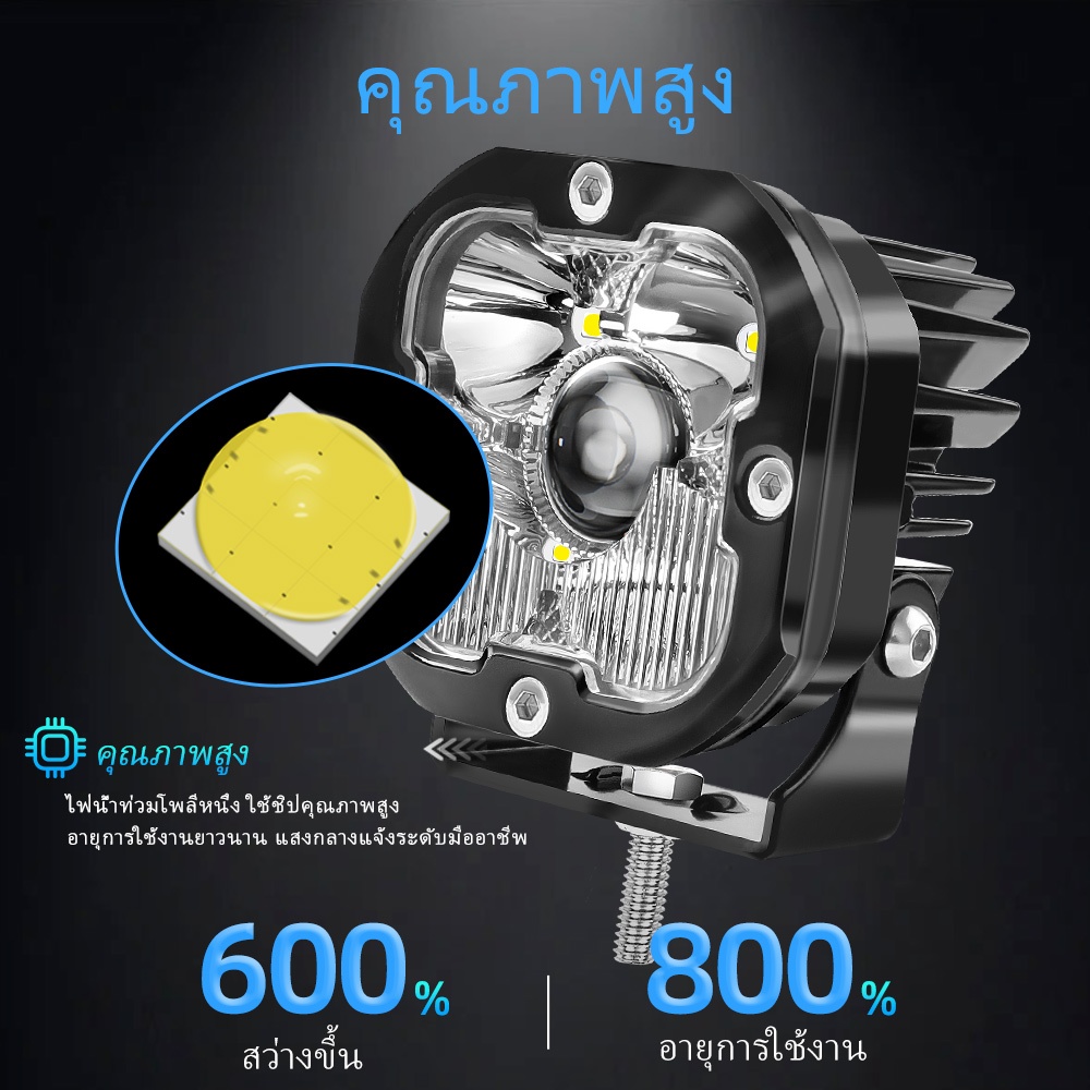 HL 3inch 120W Super Bright Offroad LED Work Light Bar Spot Flood Beam DRL 4x4 LED Light ATV LED Bar For yamaha y15z - รูปที่ 7