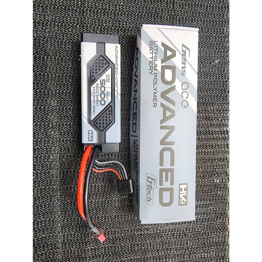 Gens ace Advanced G-Tech 5000mAh 7.6V 2S1P 100C HV car Lipo Battery Pack Hardcase