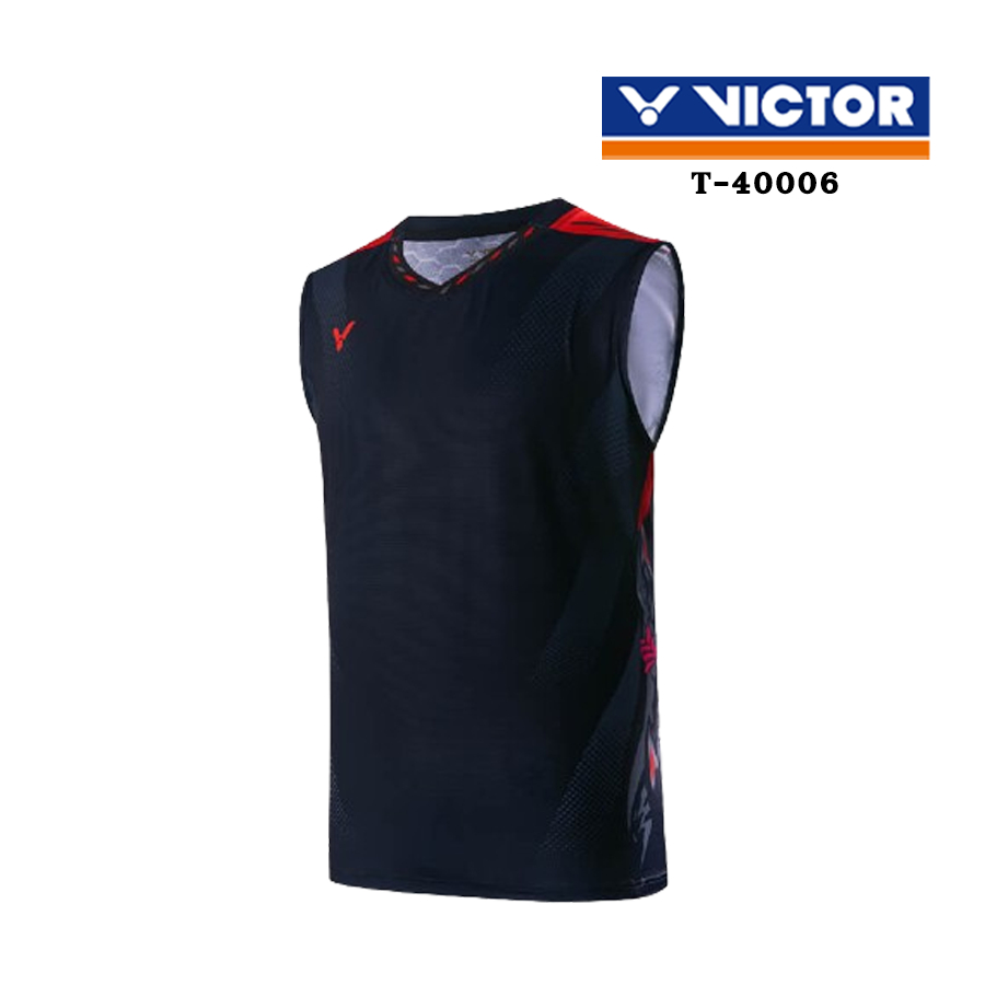 VICTOR เสื้อกีฬาแบดมินตัน แขนกุด รุ่น T-40006