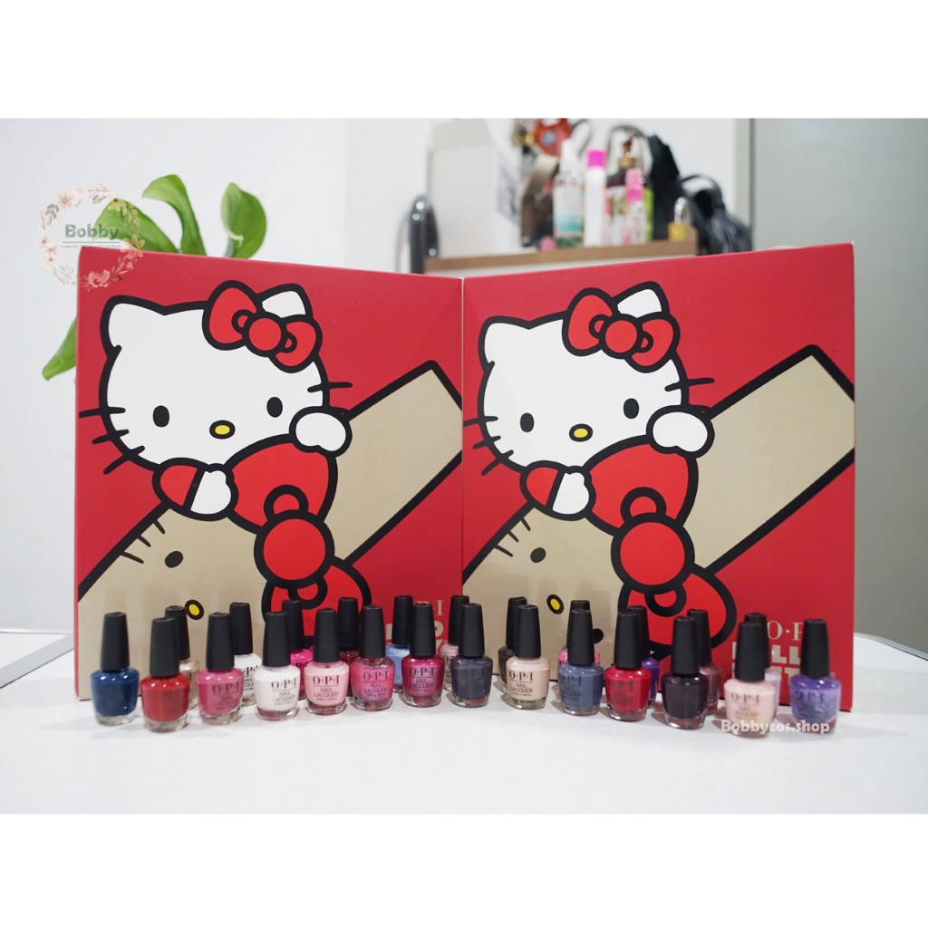 OPI mini Hello Kitty nail lacquer calendar ขนาดทดลอง 3.75 ml แยกจากเซ็ต กลิตเตอร์