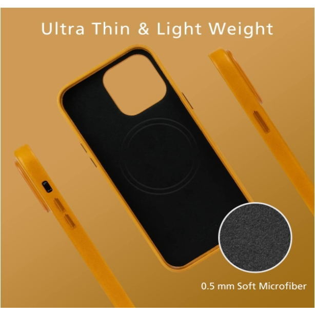 FOR IPHONE 16 หนังแท้ เคส กันกระแทก Leather วางชาร์จได้ MS CASE FOR IPHONE 12 13 14 15 PRO MAX PLUS A115 - รูปที่ 2