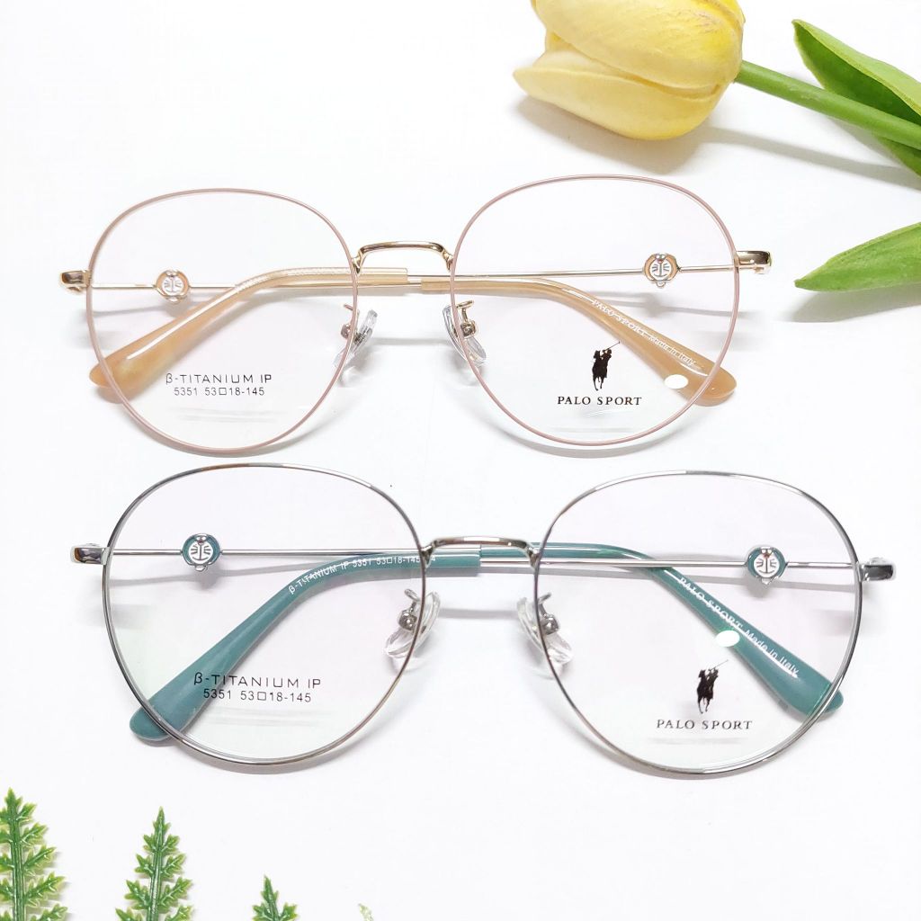 PAKPAO EYEWEAR รุ่น 5351 แว่นตาไทเทเนี่ยมสำหรับตัดเลนส์  ทนทาน แข็งแรง สั่งตัดเลนส์ได้-B- titanium-ip