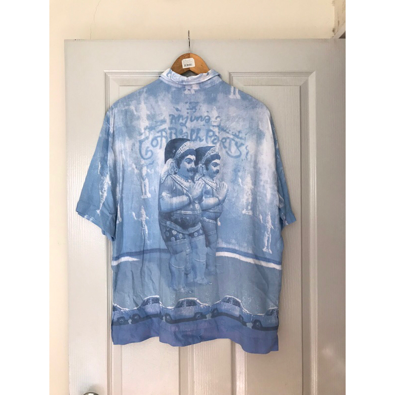 Replay Blue Jeans Vintage Hawaiian Shirt | Size L