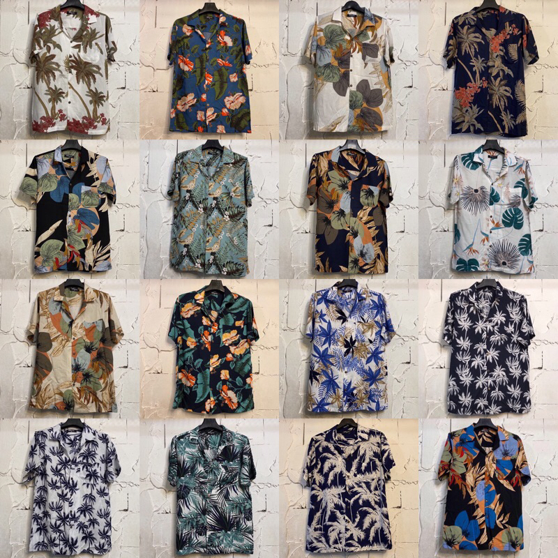 เสื้อฮาวายลายดอก ขายดี‼️ 16ลาย hawaii ไซส์ m l xl 2xl 3xl 4xl เนื้อผ้าสปัน💯% ผ้านิ่มใส่สบายไม่ร้อน ใส่ได้ทั้งชายและหญิง