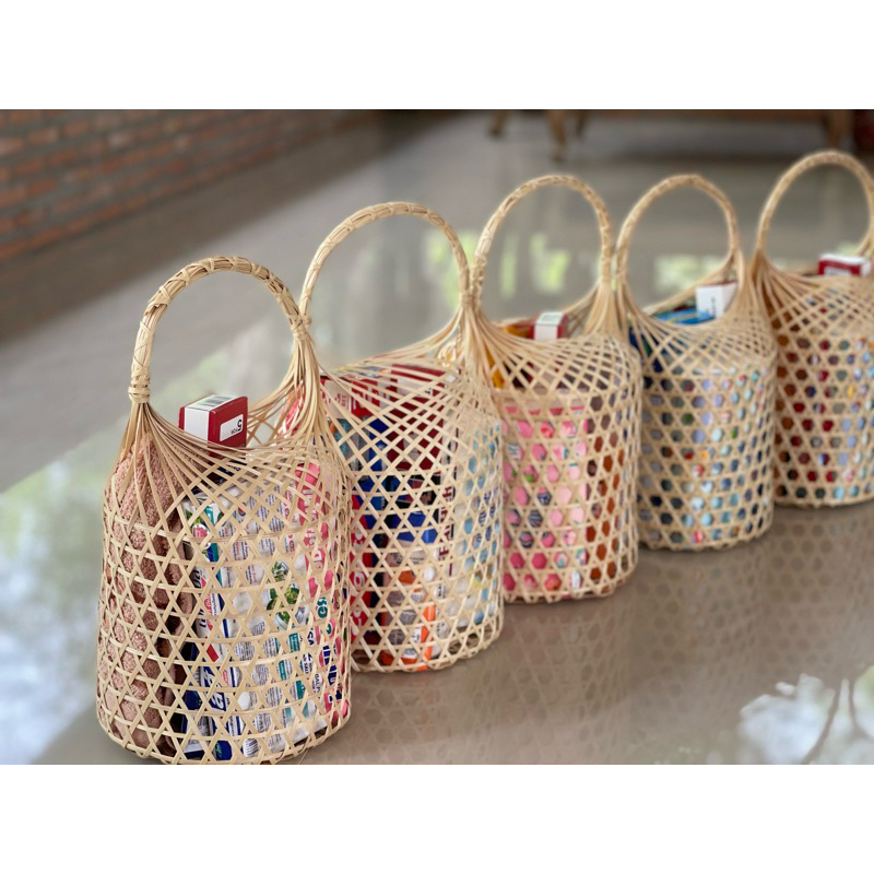 ชะลอมหูหิ้วขนาด 8 นิ้ว พร้อมส่ง ชะลอมเปล่า