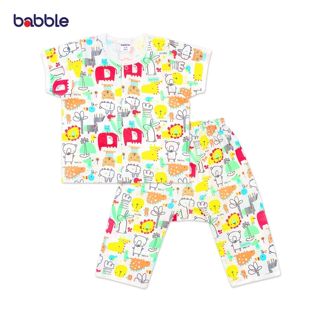 Babble ชุดนอนเด็ก อายุ 6 เดือน ถึง 1 ปี แขนสั้น+กางเกงขายาว คอลเลคชั่น Lovely Friends (Bsp)